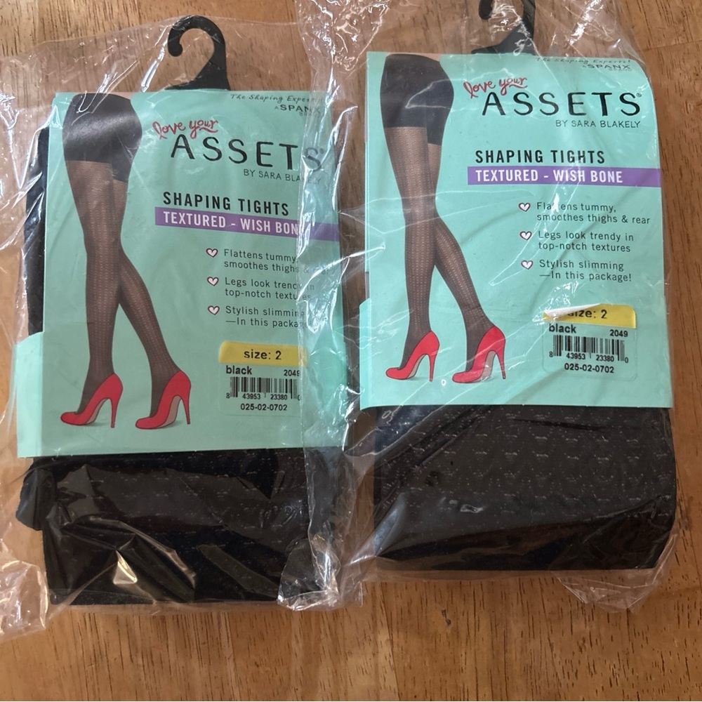 Spanx Shaping tights (2Pack) textured wishbone black Size 2